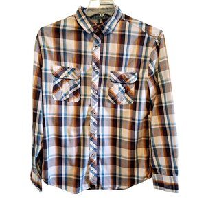 Various Artists Mens Plaid Button-Up Long Sleeve Shirt Classic